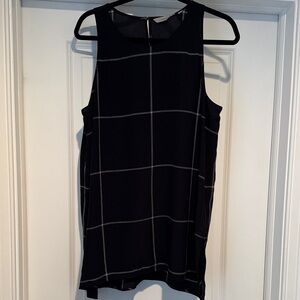 Athleta Black and White silk tank. Size Large. Great condition.